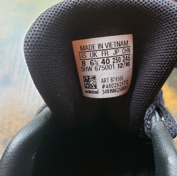 8 women's Adidas NEO matte, silver, black white fashion zumba dancing - Picture 7 of 11